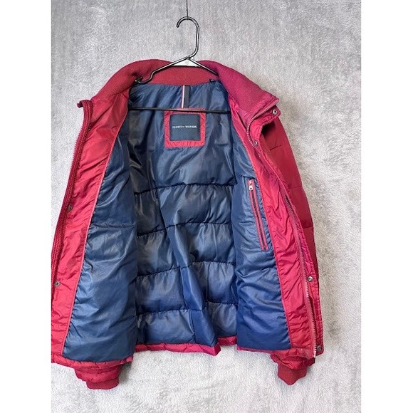 Tommy Hilfiger Other - Tommy Hilfiger Puffer Jacket Mens L Red Full Zip Quilted Lightweight Coat